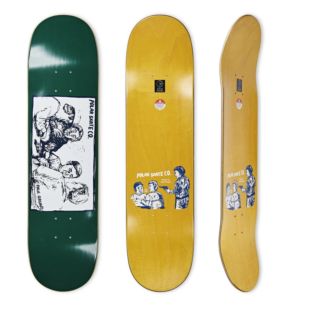 Polar Skateboard Deck Paul Grund Cold Streak Dark Green 8 375
