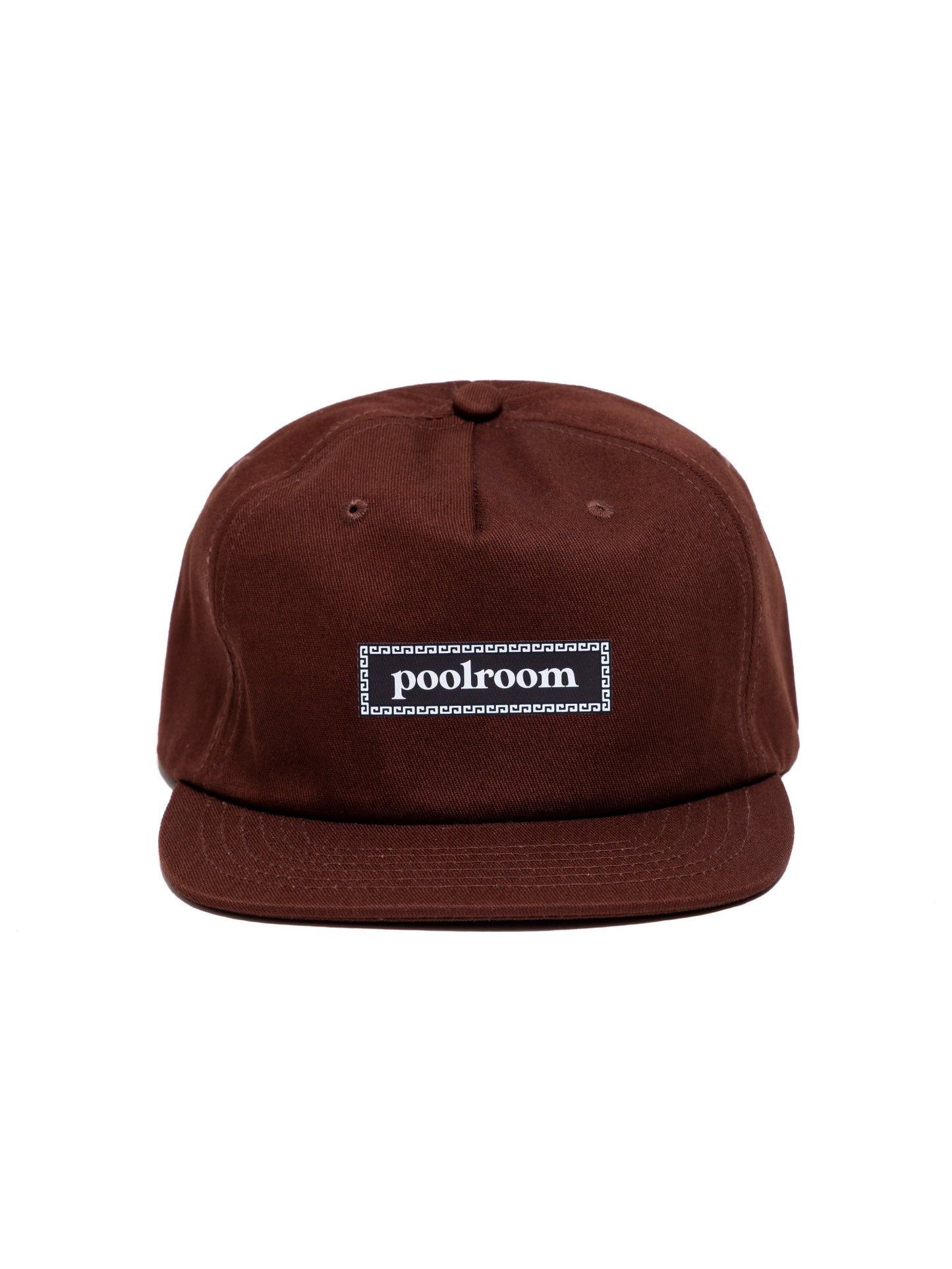 Poolroom Cap Durrant Logo Snapback Brown Unstructured Skateboard Hat