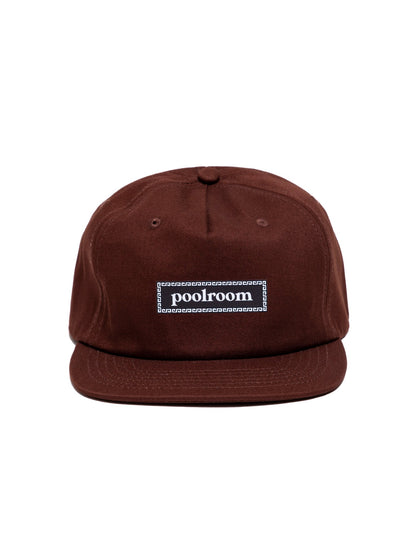 Poolroom Cap Durrant Logo Snapback Brown Unstructured Skateboard Hat