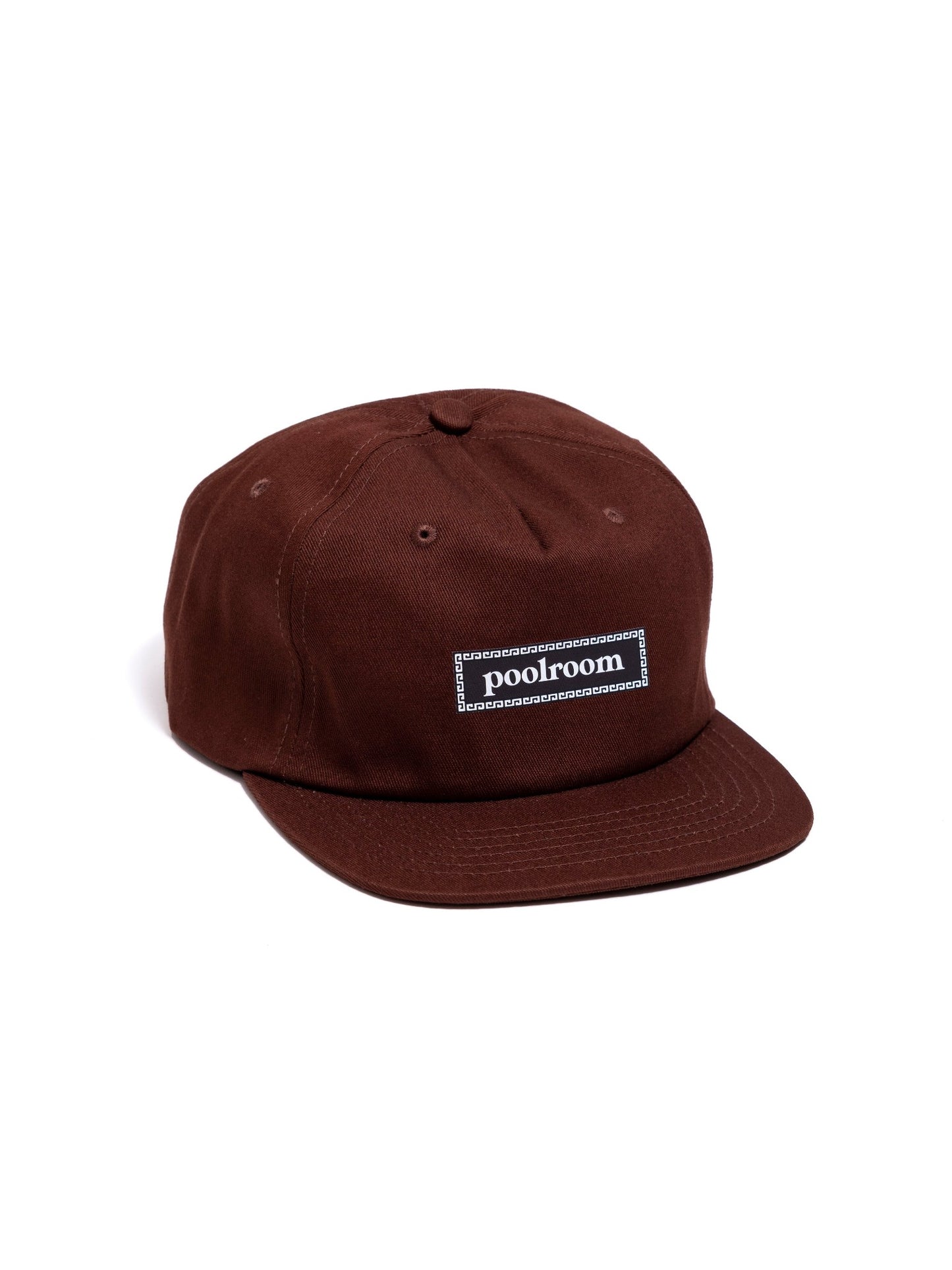 Poolroom Cap Durrant Logo Snapback Brown Unstructured Skateboard Hat