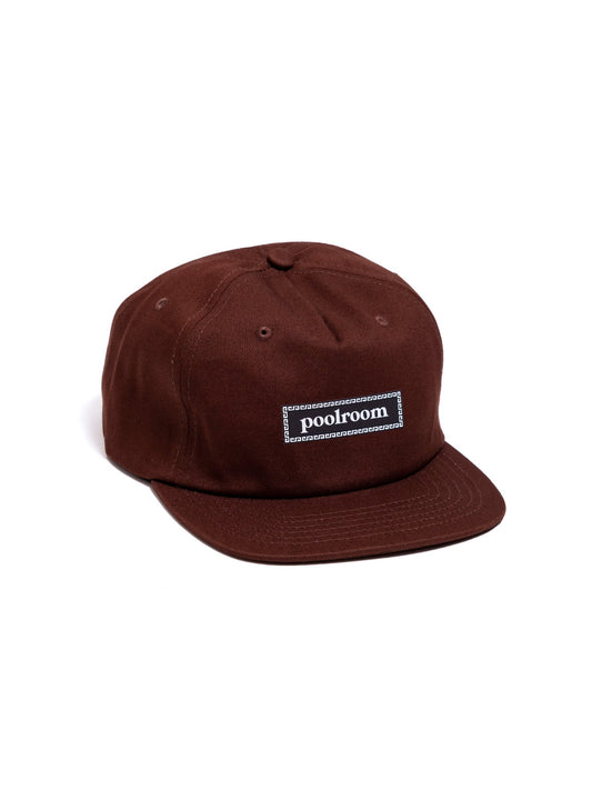 Poolroom Cap Durrant Logo Snapback Brown Unstructured Skateboard Hat