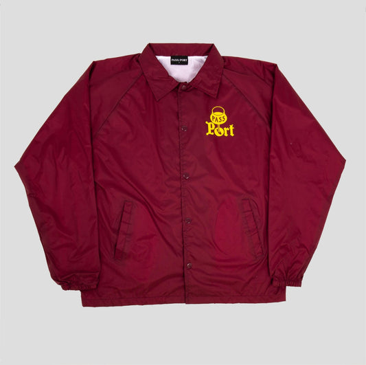 Passport Jacket Port Coach Maroon Pass~Port Skateboards Windbreaker