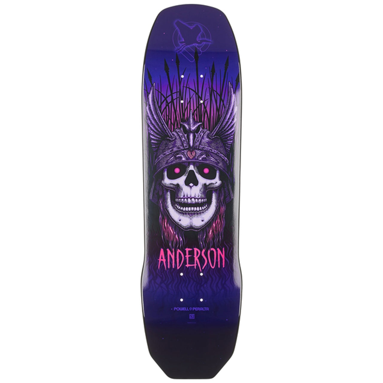 Powell Peralta Deck Andy Anderson Heron Skull 8.45" Purple Maple