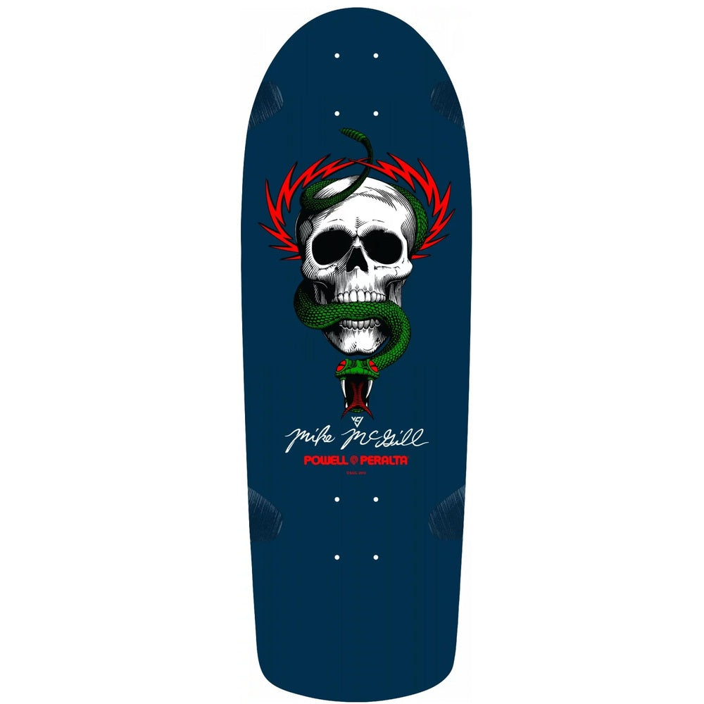 Powell Peralta Skateboard Deck OG Mike McGill Skull & Snake Navy 10" Reissue