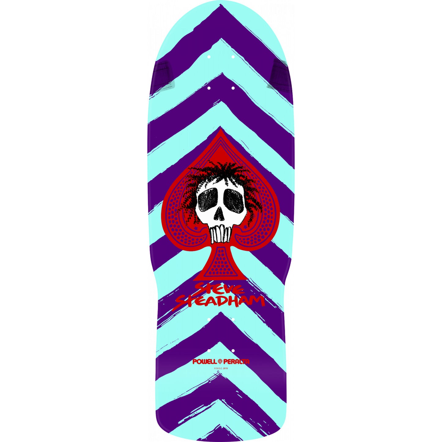 Powell Peralta Deck Steadham Spade Purple/Aqua 10" Reissue Shape 153 SP3 Concave