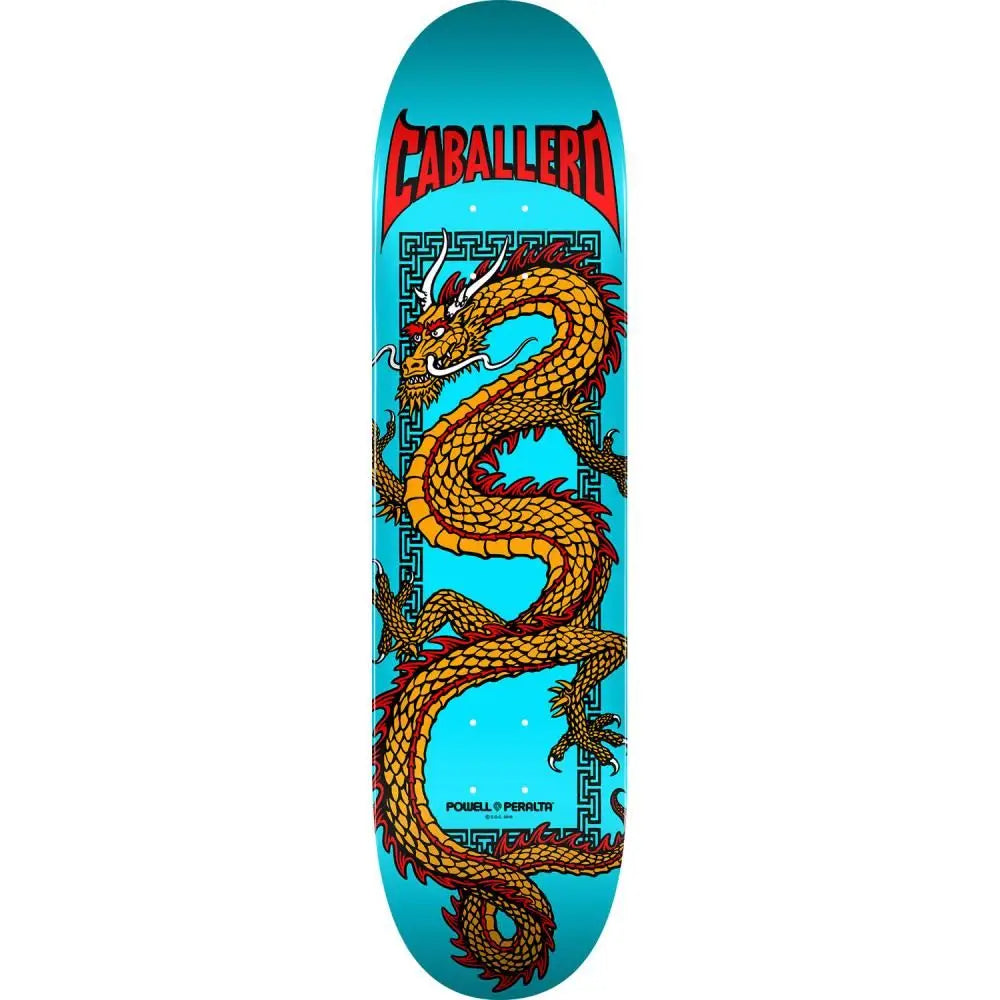 Powell Peralta Skateboard Deck Cab Chinese Dragon Blue 7.75" Birch