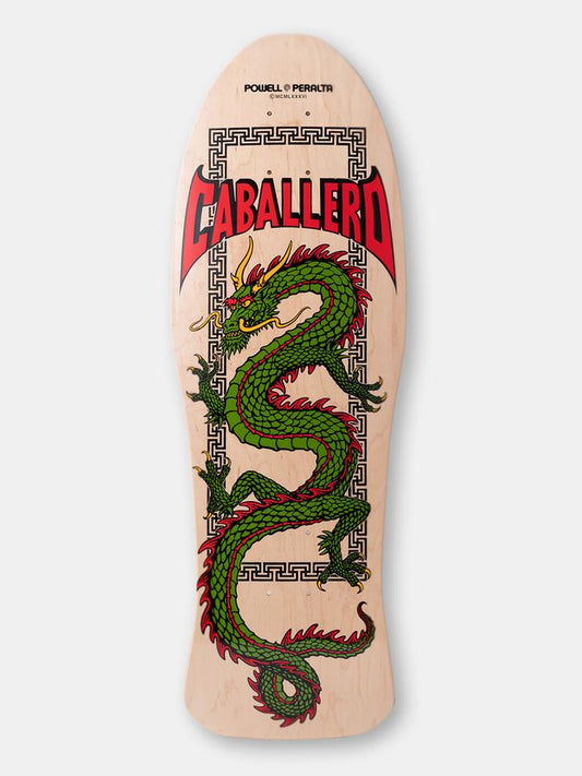 Powell Peralta Skateboard Deck Cab Chinese Dragon Natural Clear UV Reissue
