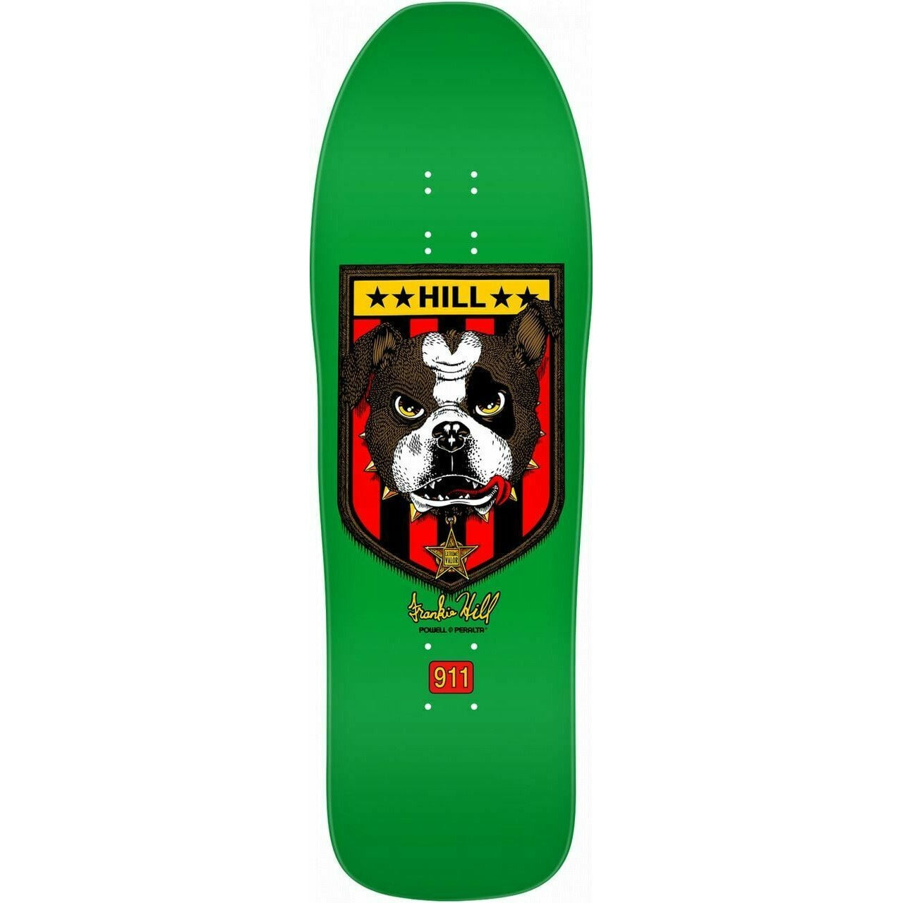 Powell Peralta Skateboard Deck Frankie Hill Bulldog Green 10" Reissue