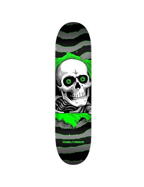 Powell Peralta Skateboard Deck Ripper Silver/Green 8" Birch