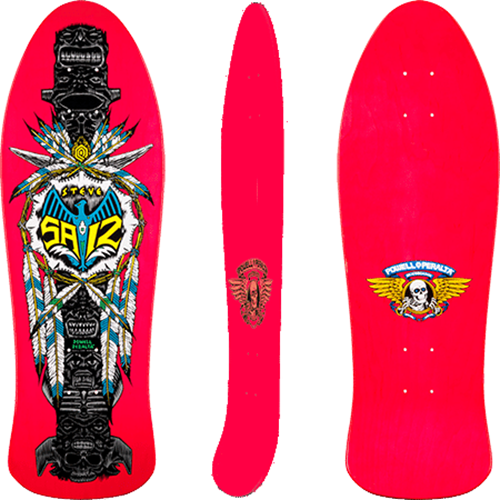 Powell Peralta Skateboard Deck Steve Saiz Totem Pink 10" Old School Reissue