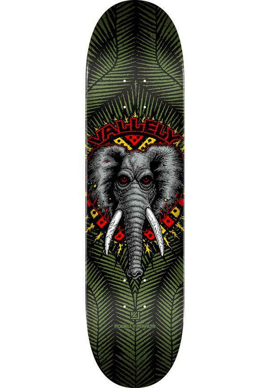 Powell Peralta Skateboard Deck Vallely Olive Elephant 8.25" Birch