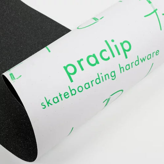 Praclip Hardware Plain Grip Tape Black 9x33 Skateboard Griptape