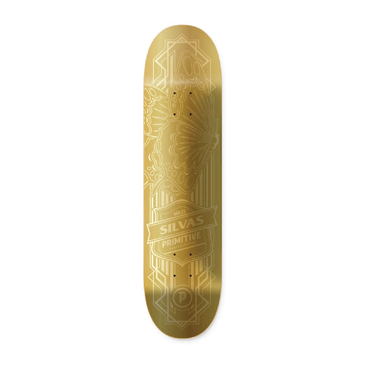 Primitive Skateboard Deck Miles Silvas Gold Foil Butterfly 8.25"