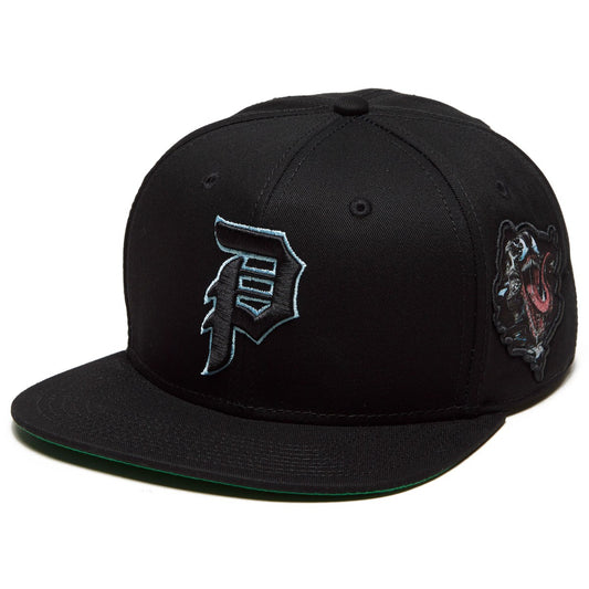 Primitive Skateboard Cap x Marvel Venom Black Snapback Hat
