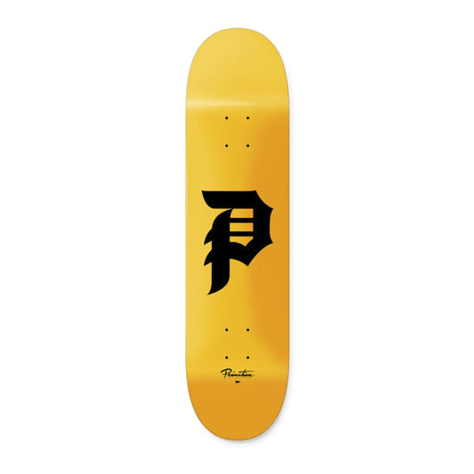 Primitive Skateboard Deck Dirty P Core Yellow 8.38"