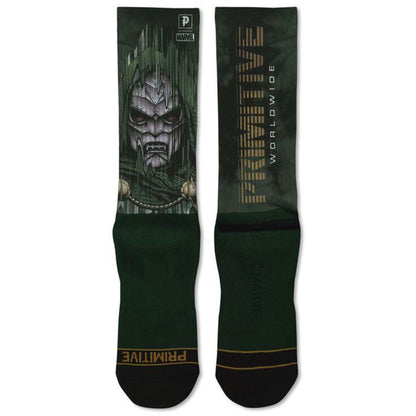 Primitive Socks x Marvel Dr Doom Green Crew ONE SIZE Skateboard Sox