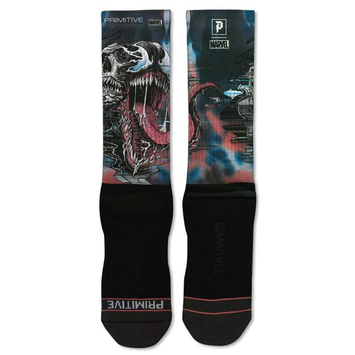 Primitive Socks X Marvel Venom Black Crew One Size Skateboard Sox