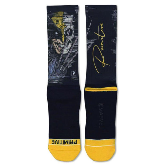 Primitive Socks x Marvel Wolverine Navy Crew ONE SIZE Skateboard Sox