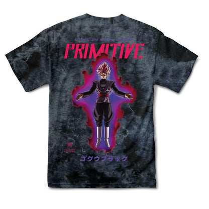 Primitive Tee Goku Black Rose Wash Black Dragon Ball Z Skateboard T-Shirt DBZ