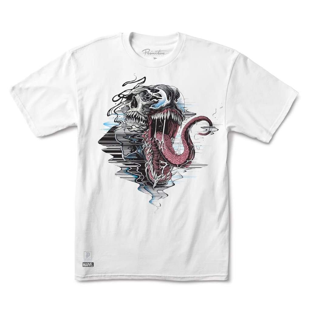 Primitive Tee Marvel Venom Oversized White Skateboard T Shirt