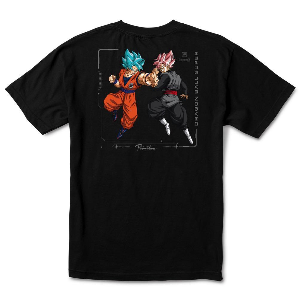 Primitive X Dragon Ball Z Tee Goku Versus Black Dbz Skateboard T Shirt