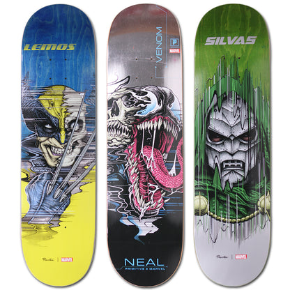FULL SET Primitive Skateboards x Marvel Paul Jackson 3 Limited Edition Decks