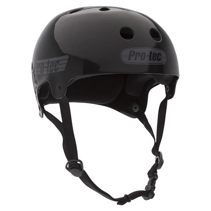Pro-Tec Helmet Classic Bucky Solid Black Skateboard / Bike Protec Lid