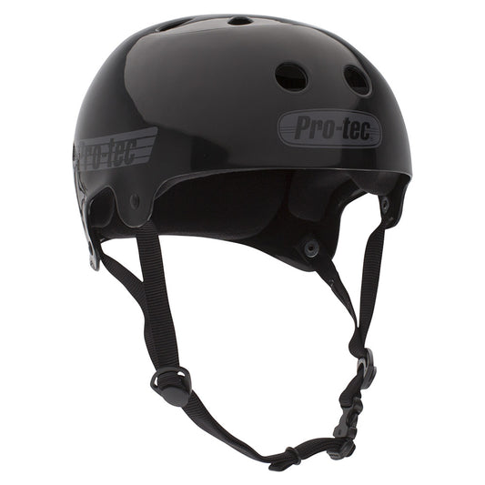 Pro-Tec Helmet Classic Bucky Solid Black Skateboard / Bike Protec Lid