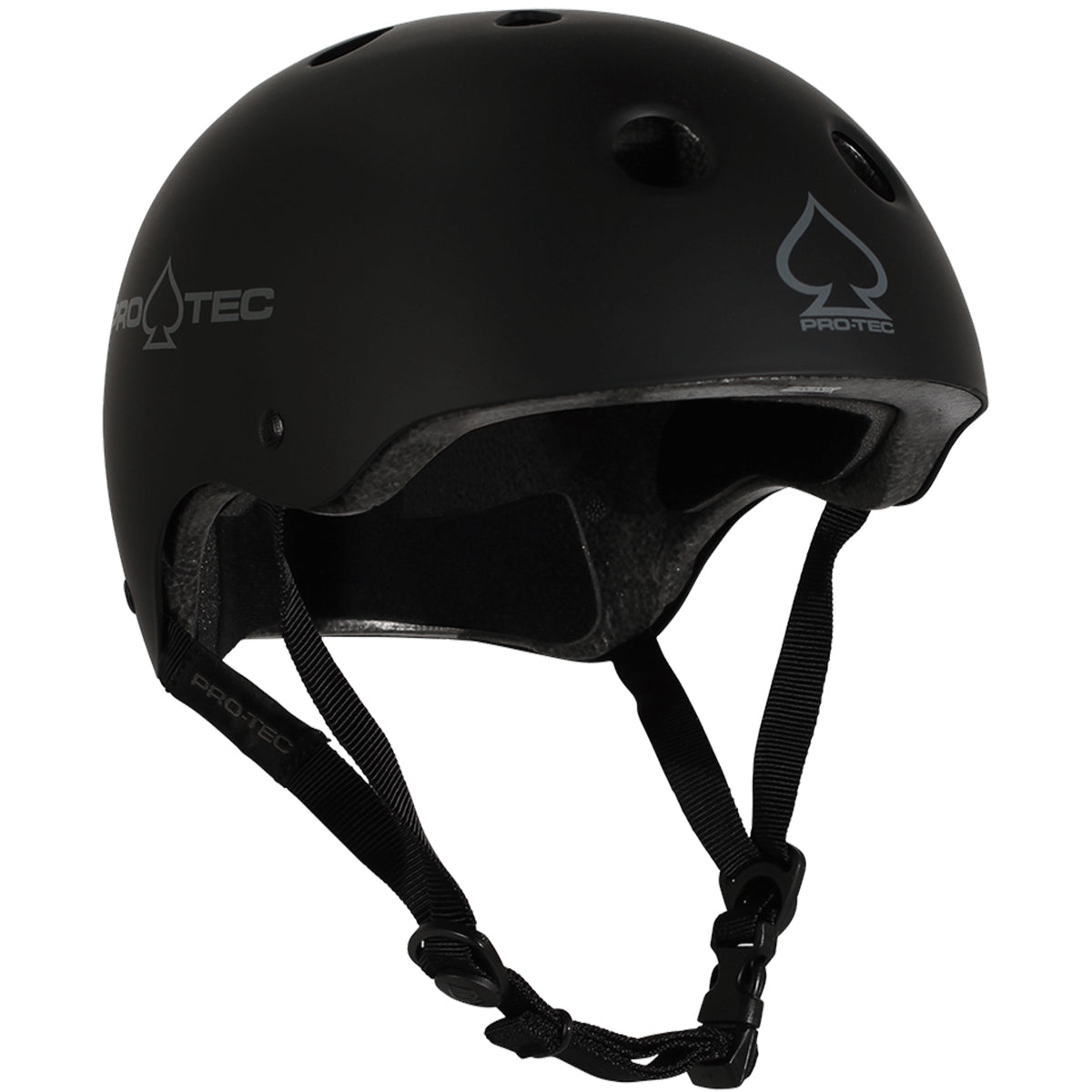 Pro Tec Helmet Classic Certified Matte Black Skateboard Bike Protec Lid