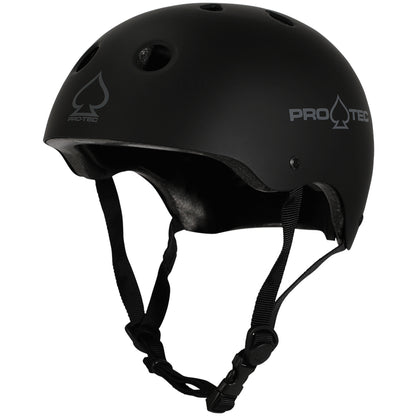 Pro-Tec Helmet Classic Certified Matte Black Skateboard / Bike Protec Lid