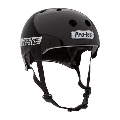 Pro-Tec Helmet Old School Certified Gloss Black Skateboard / Bike Protec Lid