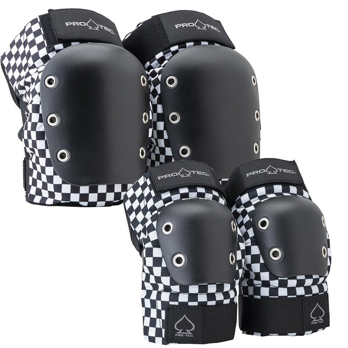 Pro Tec Pads Street Knee Elbow Set Checker Safety Gear
