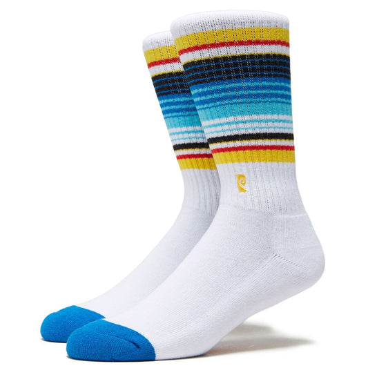 Psockadelic Socks Beach Blanket White Crew OSFM Skateboard Sox