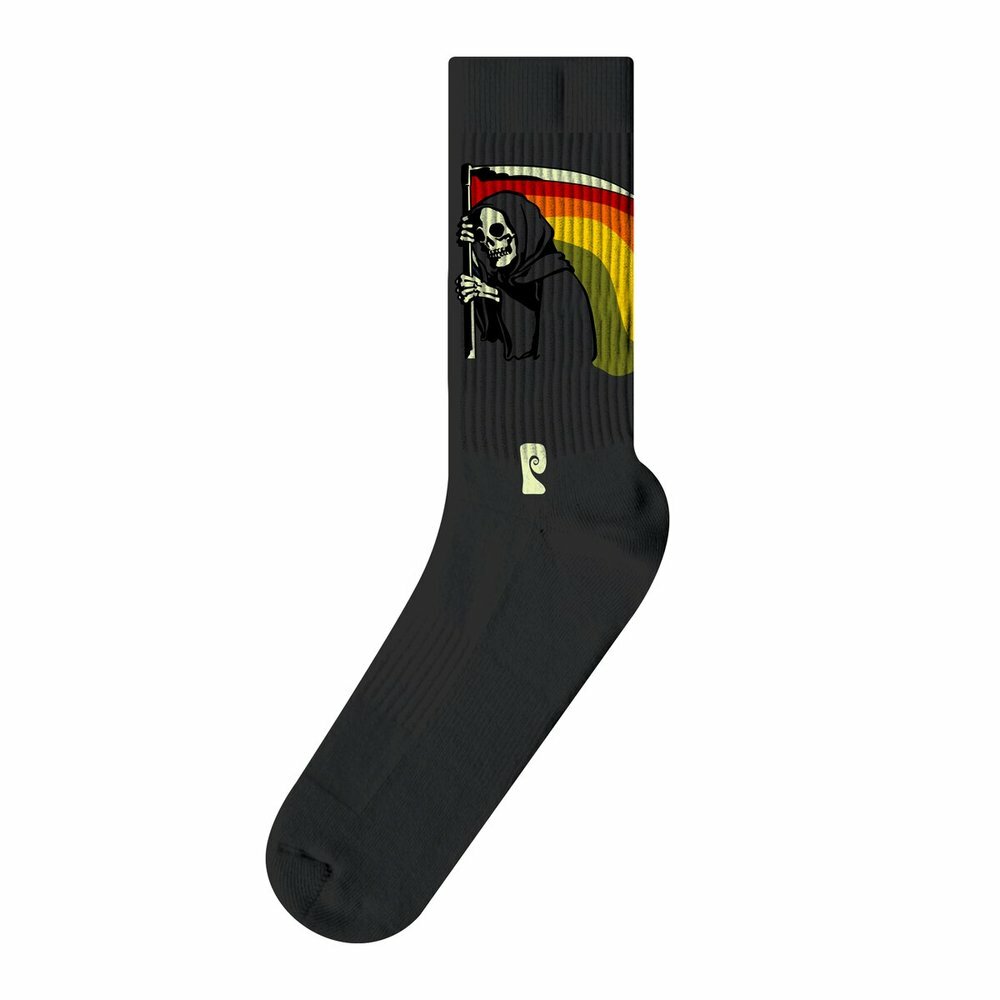 Psockadelic Socks Deathbow Black OSFM Skateboard Sox