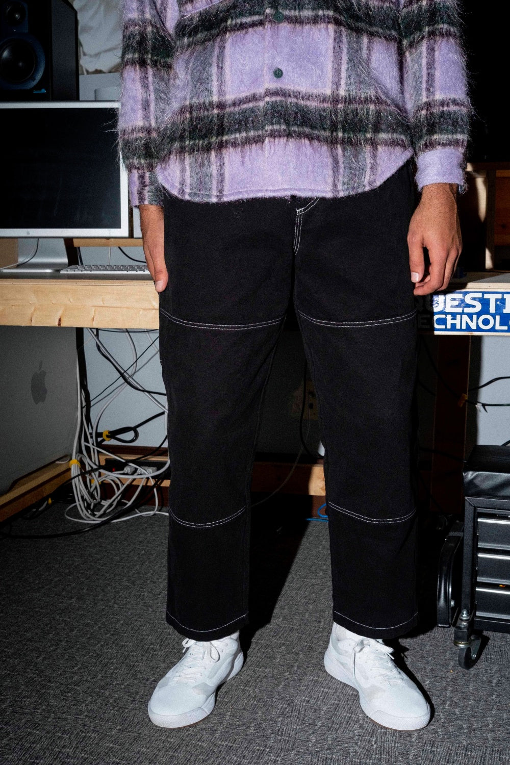 Quasi Pants Utility Black White Skateboard Trousers