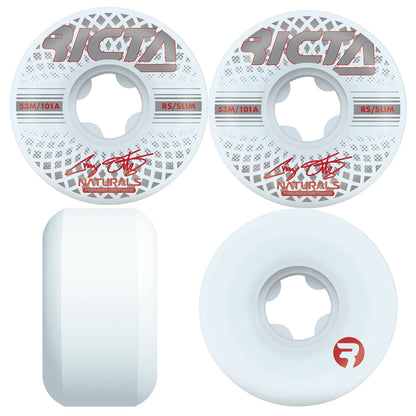 Ricta Skateboard Wheels 53mm Ortiz Reflective Naturals Slim 101a