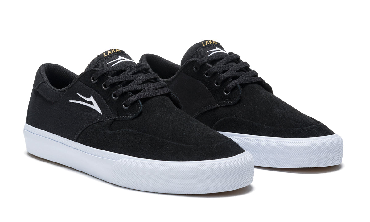 Lakai Shoes Riley Hawk 3 Black Suede Usa Size Skateboard Sneakers