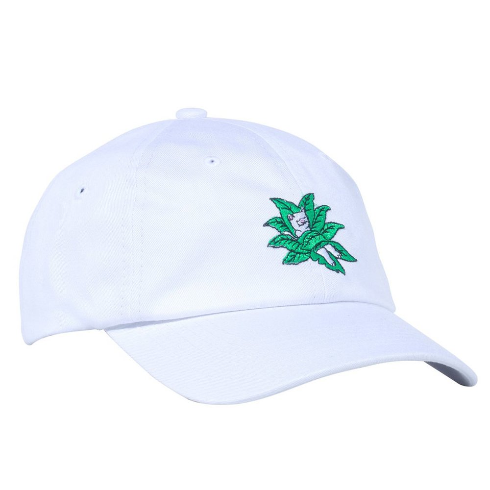 Ripndip Cap Tucked In White 6 Panel Strap Back Rip N Dip Skateboard Hat