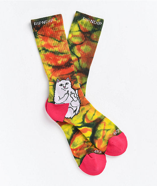 Ripndip Socks Lord Nermal Sunburst Mutli Osfm Rip N Dip Skateboard Sox