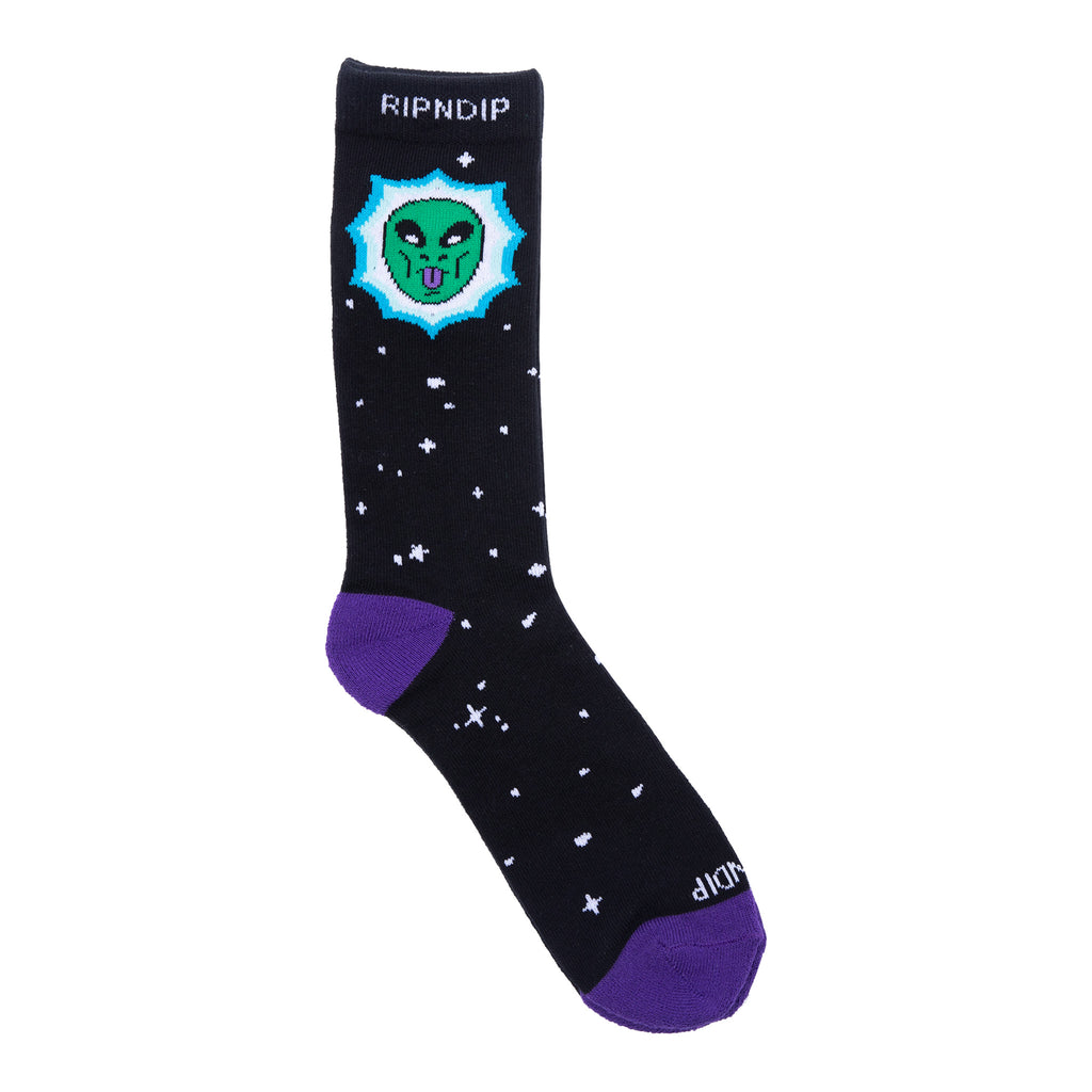 RIPnDIP Socks Nebula Black OSFM Rip N Dip Skateboard Sox