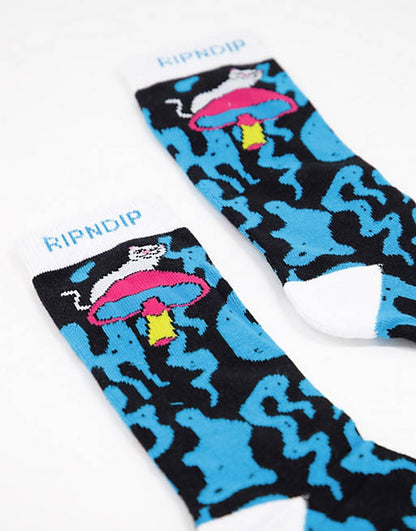RIPnDIP Socks Psychedelic Mutli OSFM Rip N Dip Skateboard Sox