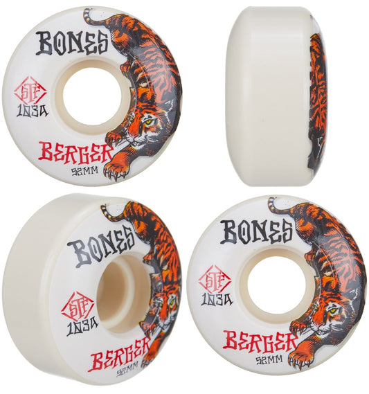 Bones Skateboard Wheels Berger The Hunter 52mm V3 Slims STF 103a