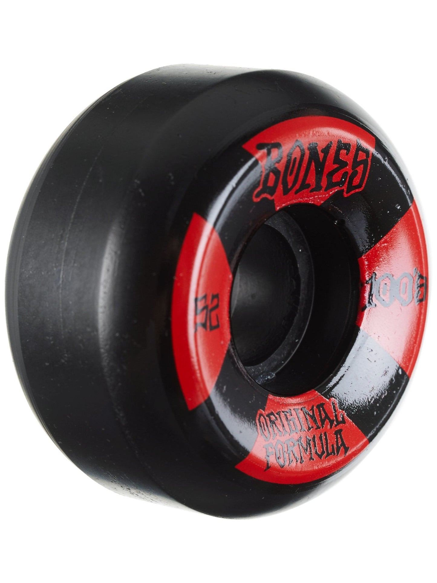 Bones Skateboard Wheels 100's Black 52mm V5 Sidecut Conical