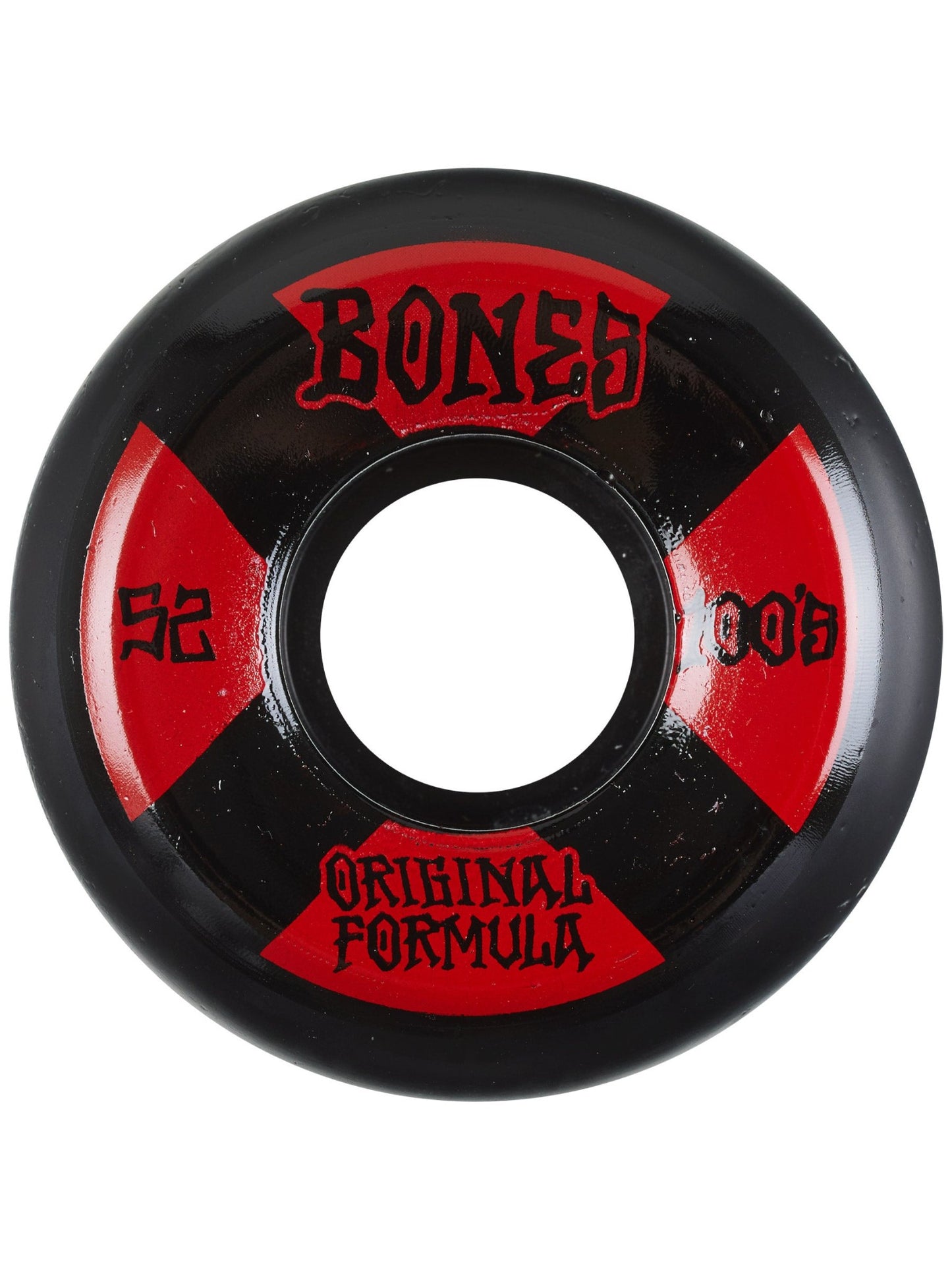 Bones Skateboard Wheels 100's Black 52mm V5 Sidecut Conical