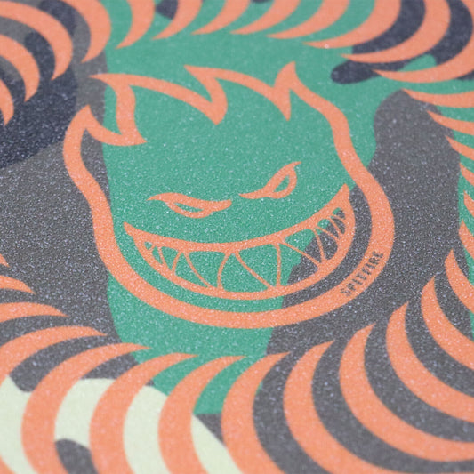 Spitfire Griptape Swirl Camo/Orange Sheet Full Skateboard Deck Length Grip 9x33"