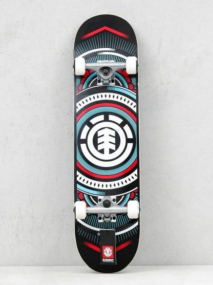 Element Skateboard Complete Hatched Aqua Red 7.75" Pre-Assembled