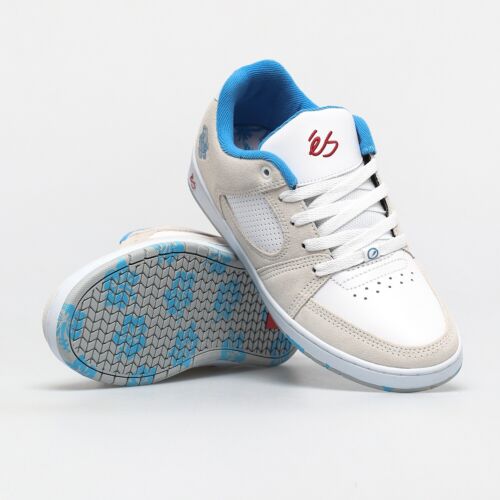 Es Shoes Accel Slim White Blue Red Shmatty Usa Size Skateboard Sneakers