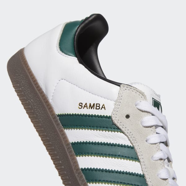Adidas Shoes Samba Adv White Collegiate Green Us Skateboard Sneakers Originals