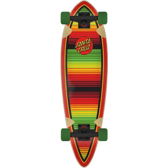 Santa Cruz Complete Skateboard Serape Dot Pintail 9.2" x 33" Cruiser