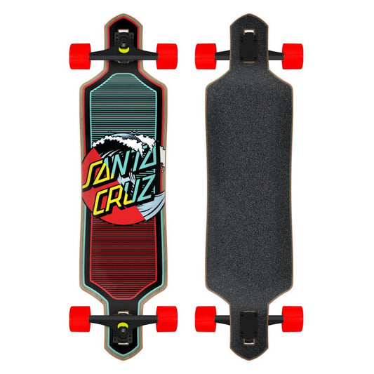 Santa Cruz Complete Skateboard Wave Dot Splice Drop Thru 9" x 36" Cruiser